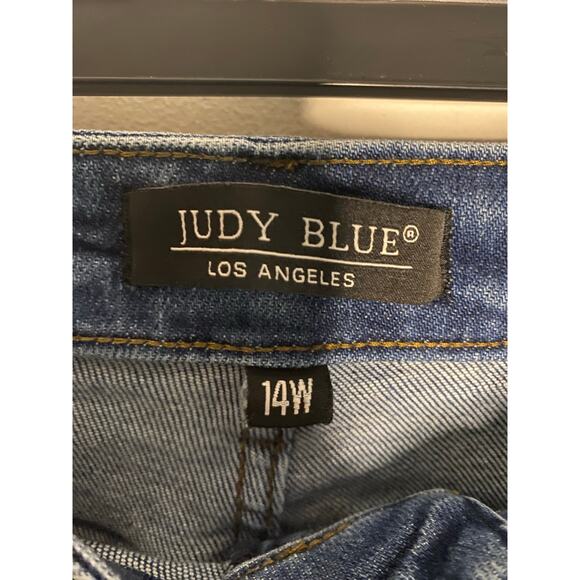 Judy Blue High Rise Straight Leg Dark Blue Jeans Classic Size 14W Plus Size - Picture 5 of 16